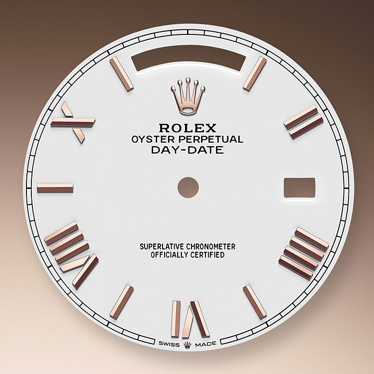 Esfera blanca Rolex Day-Date 40 en Joyería Grau