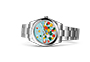 Rolex Oyster Perpetual white gold and Turquoise blue, Celebration motif in Joyería Grau