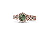 Rolex Watch Lady-Datejust Everose gold, y Olive Green Dial set with diamonds in Joyería Grau