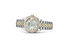 Rolex Lady-Datejust de acero Oystersteel, oro amarillo, esfera de nácar blanco engastada de diamantes en Joyería Grau