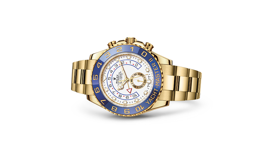  Reloj Rolex Yacht-Master II de oro amarillo y esfera blanca en Joyería Grau 