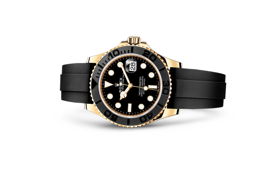 Rolex Yacht-Master 42 yellow gold and black dial at Joyería Grau