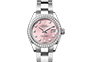 Rolex Lady-Datejust Oystersteel, white gold set with diamonds, y Pink Dial set with diamonds  in Joyería Grau
