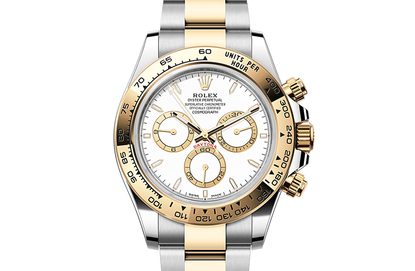 Rolex Cosmograph Daytona Oystersteel and yellow gold and White dial in Joyería Grau