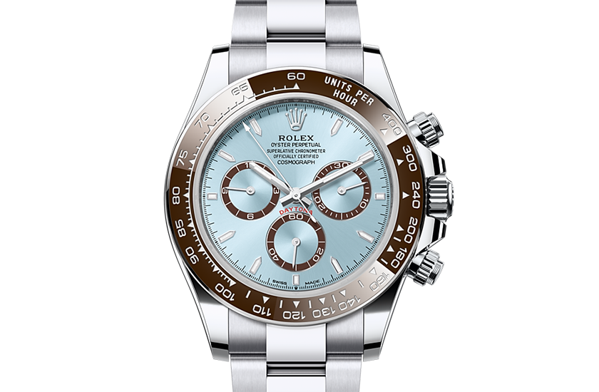 Rolex Cosmograph Daytona Platinum y Ice blue dial in Joyería Grau