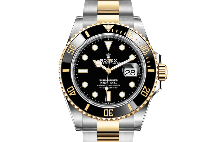 Rolex Watch Submariner Date yellow gold and black dial in Joyería Grau 