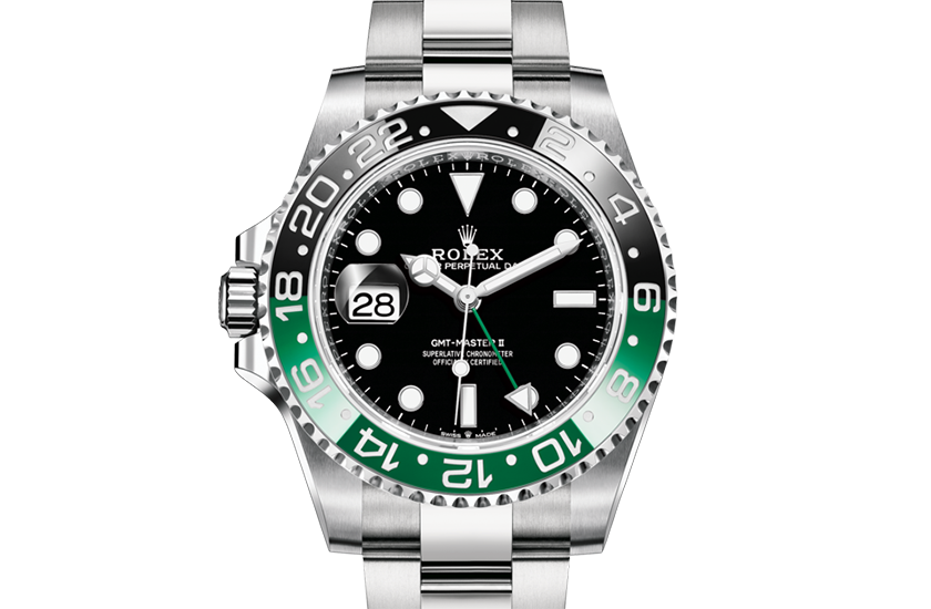Rolex GMT-Master II, Oystersteel and black dial  at Joyería Grau 