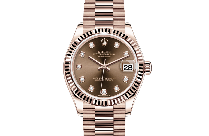 Rolex Watch Datejust 31 Chocolate dial set with diamonds Joyería Grau in Barcelona