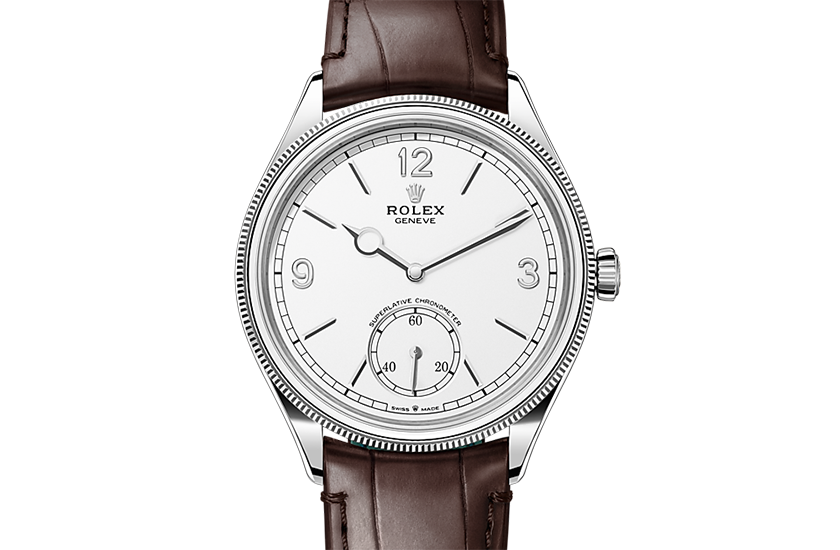 Rolex 1908 de 18 CT WHITE GOLD and Intense white dial in Joyería Grau