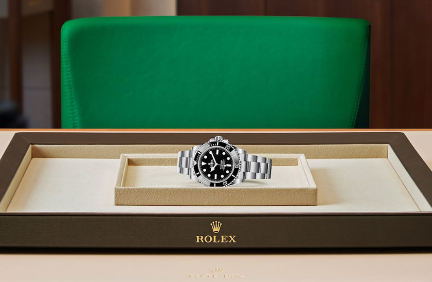 Reloj Rolex Submariner acero Oystersteel y esfera negra watchdesk en Joyería Grau