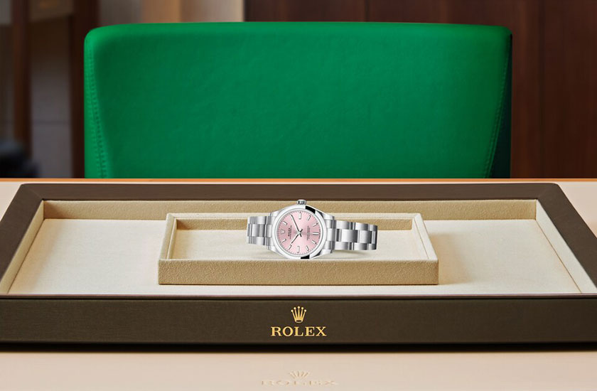 PReloj Rolex Oyster Perpetual 31 acero Oystersteel y esfera rosa en Joyería Grau