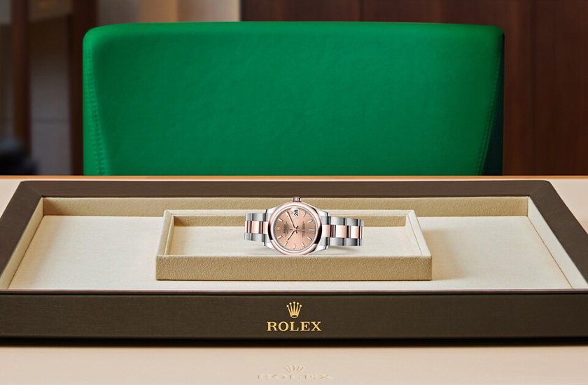 Reloj Rolex Datejust 31 acero Oystersteel, oro Everose y esfera color rosé watchdesk en Joyería Grau