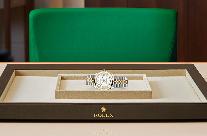 Reloj Rolex Datejust 31 acero Oystersteel, oro amarillo y esfera blanca watchdesk en Joyería Grau