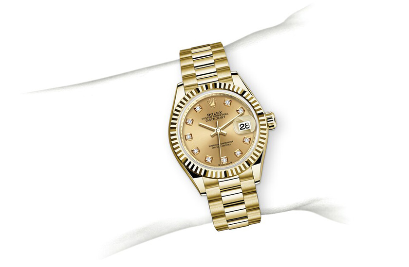 Simulación muñeca el Reloj Rolex Lady-Datejust en Joyería Grau