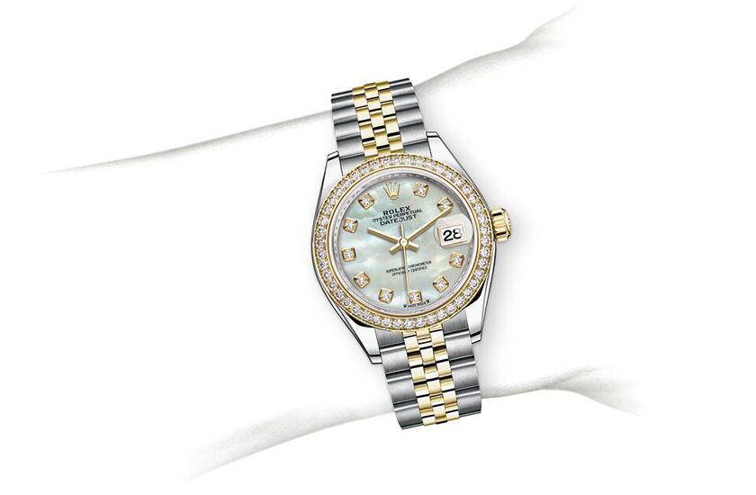 Simulación muñeca el Reloj Rolex Lady-Datejust en Joyería Grau